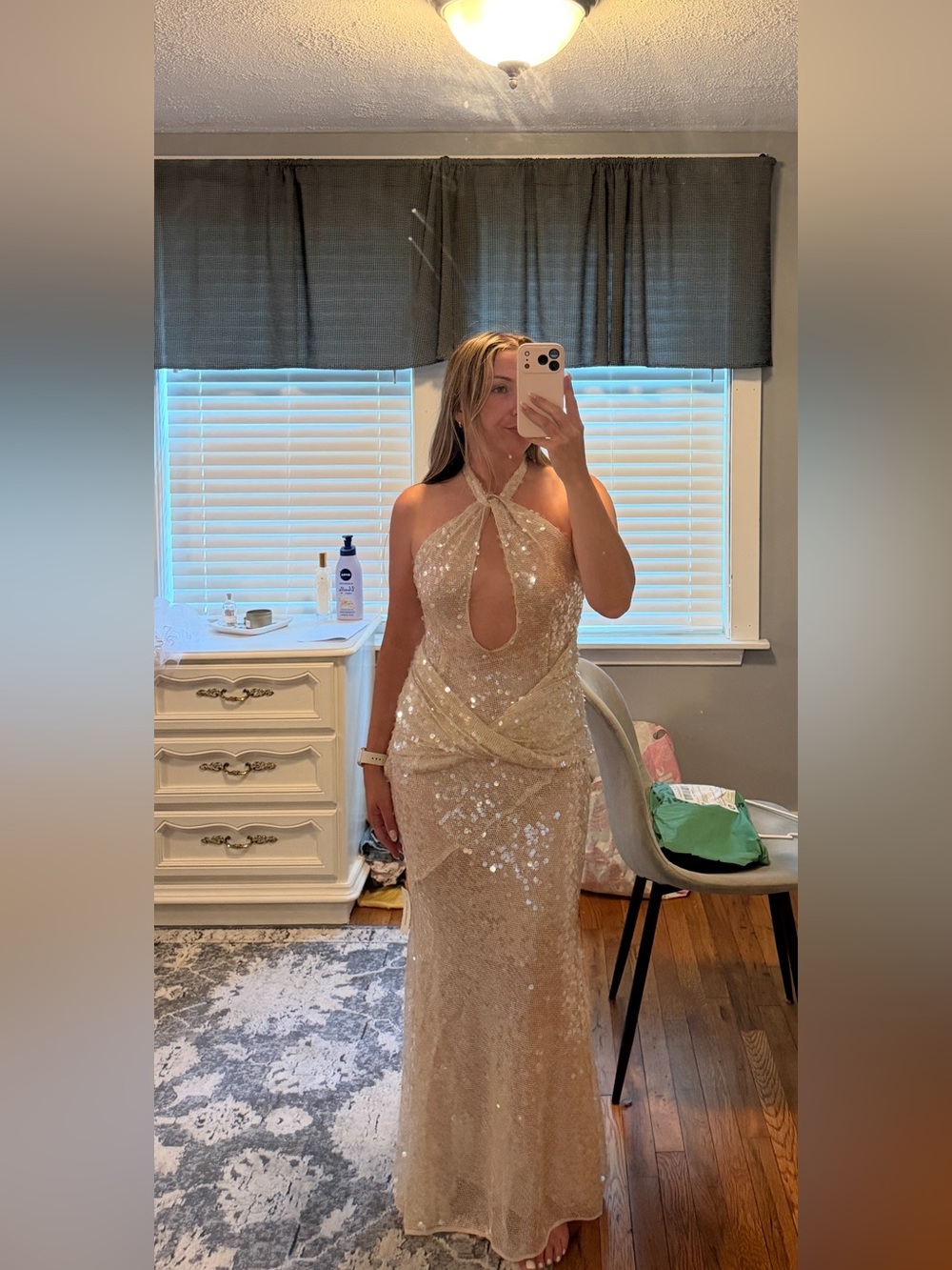 For Love and Lemons Sydney Sequin Maxi Dress
